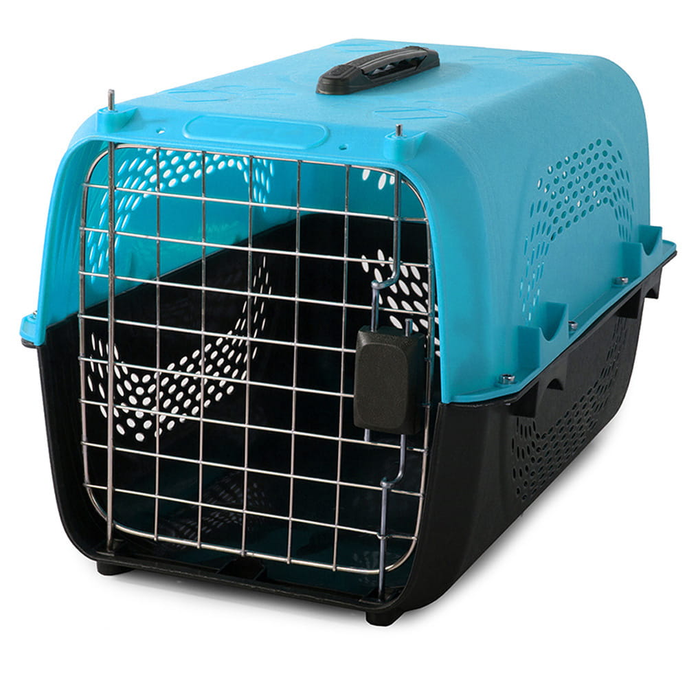 Transporter dla Psa, Kota lub Królika – Klatka Solidna 48x30x32cm Niebieska